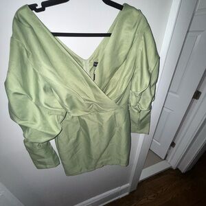 Elegant Green Wrap dress